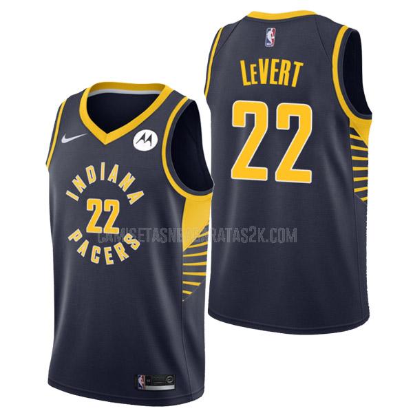 camiseta indiana pacers de la caris levert 22 hombres azul marino icon edition