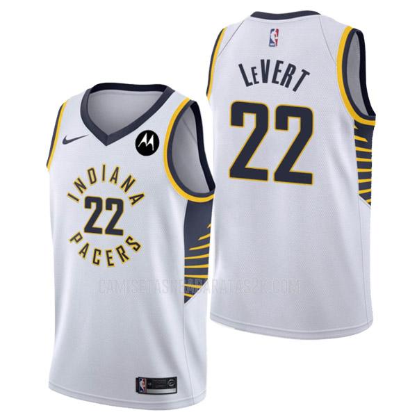 camiseta indiana pacers de la caris levert 22 hombres blanco association edition