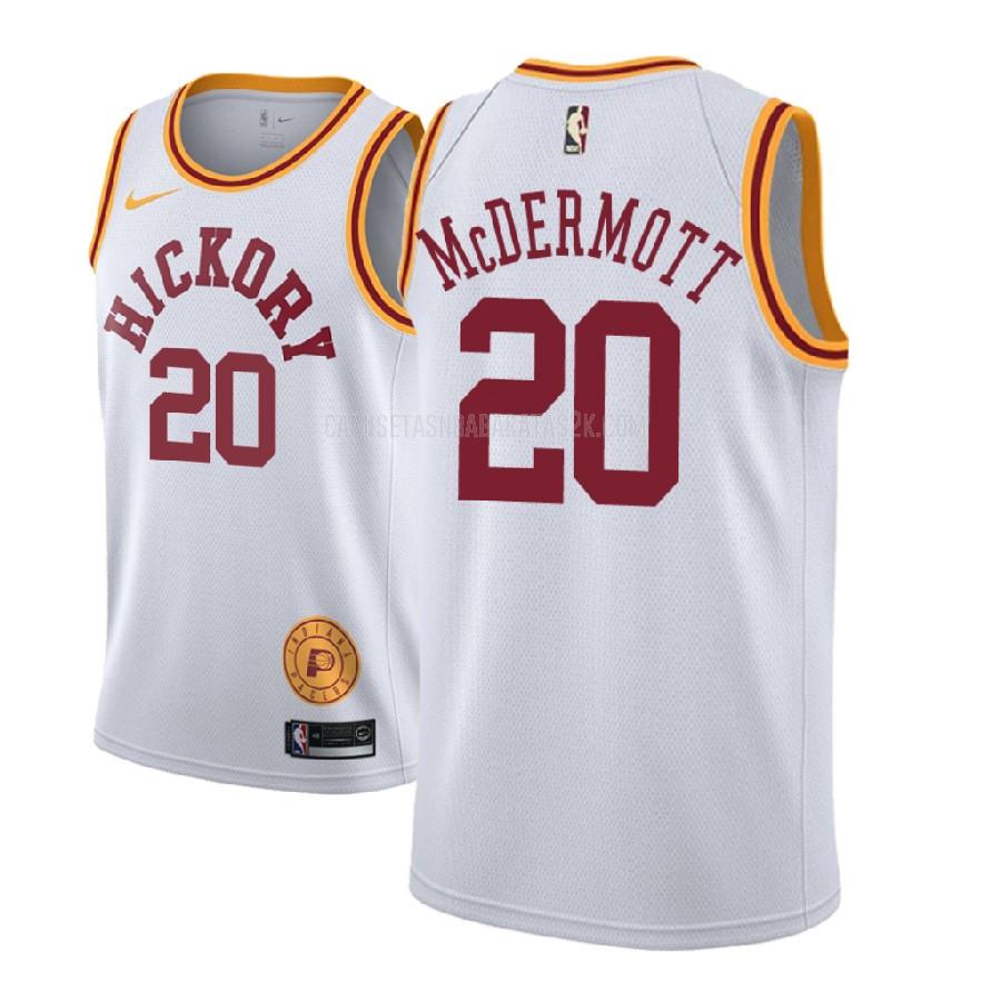 camiseta indiana pacers de la doug mcdermott 20 hombres blanco edición clásica 2018-19