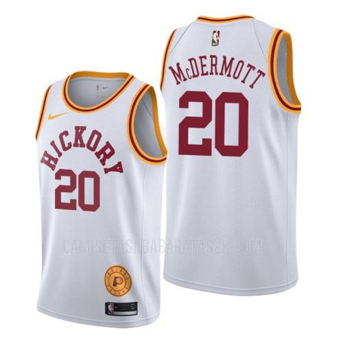 camiseta indiana pacers de la doug mcdermott 20 hombres blanco edición clásica 2019-20