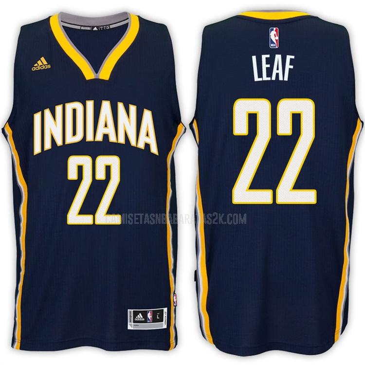 camiseta indiana pacers de la tj leaf 22 hombres azul marino road