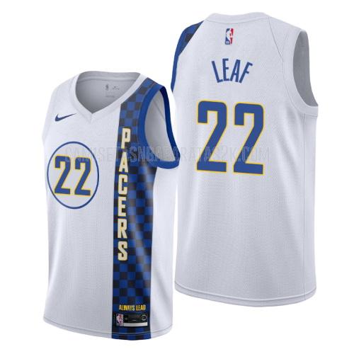 camiseta indiana pacers de la tj leaf 22 hombres blanco edición city 2019-20