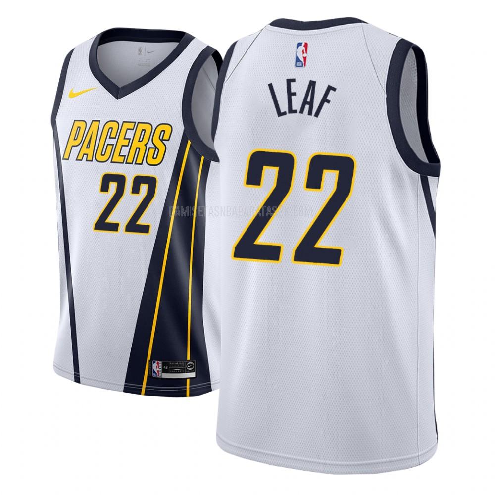 camiseta indiana pacers de la tj leaf 22 hombres blanco edición earned