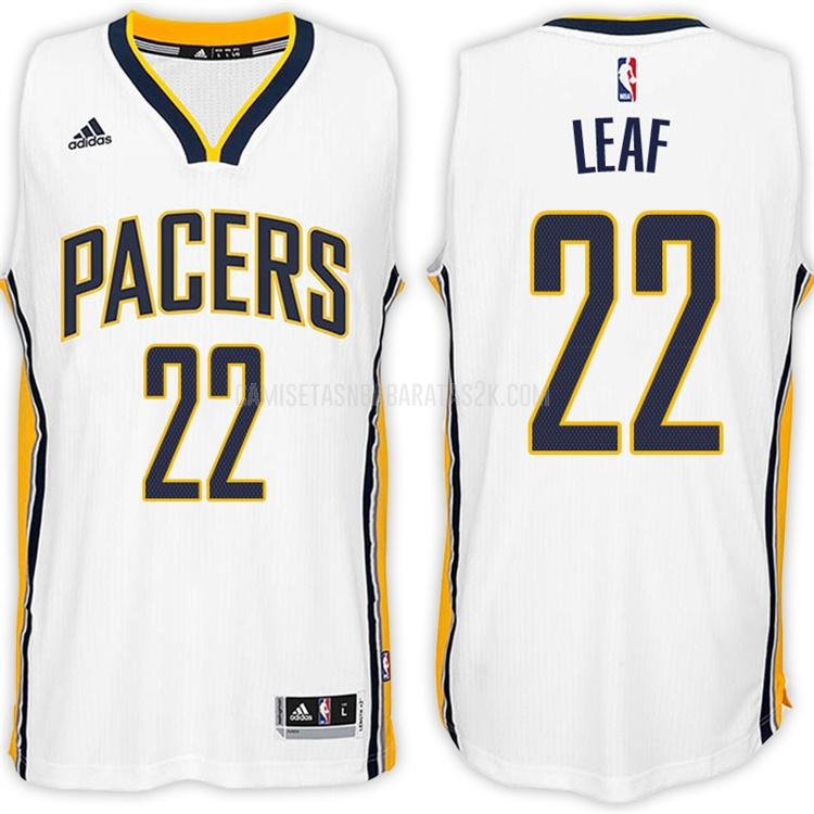 camiseta indiana pacers de la tj leaf 22 hombres blanco primera