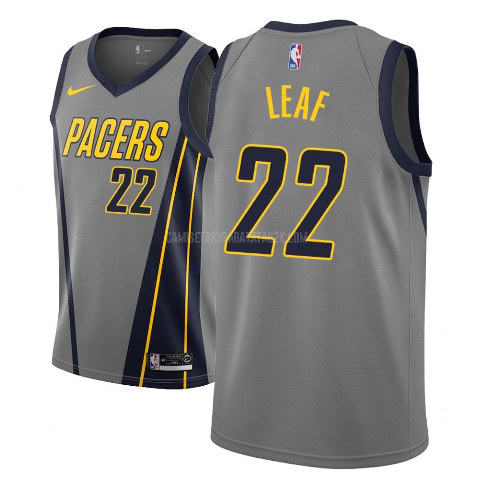 camiseta indiana pacers de la tj leaf 22 hombres gris edición city