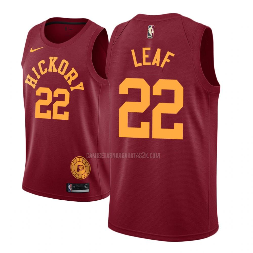 camiseta indiana pacers de la tj leaf 22 hombres rojo hardwood classic