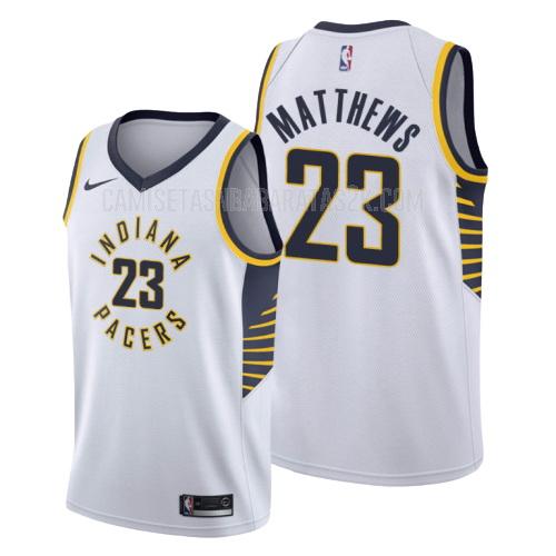 camiseta indiana pacers de la wesley matthews 23 hombres blanco association